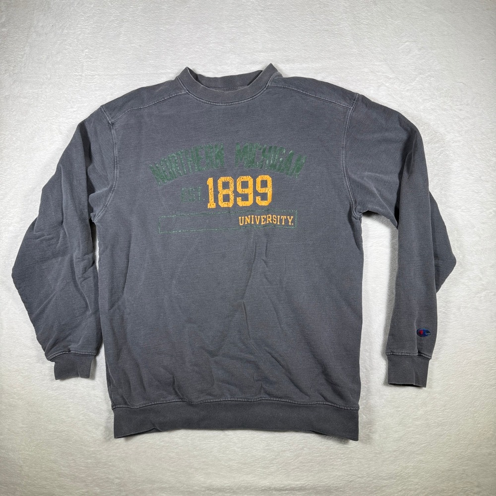 Champion Northern Michigan University 1899 Crewneck Sweatshirt Gray Mens Medium‎